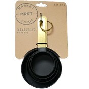 Wholesale - 4pc BLACK MEASURING CUP SET C/P 96, UPC: 195010013628